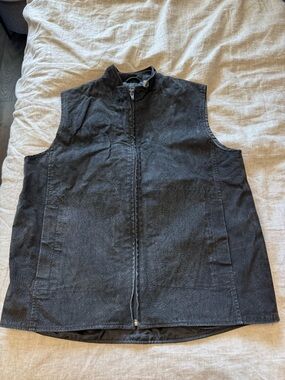 Vintage DCC Missy 100% Genuine Leather Western Biker Black Vest